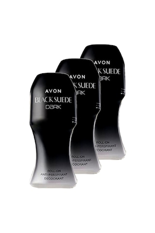 Avon Black Suede Dark Erkek Roll-On Deodorant 3 x 50 ML