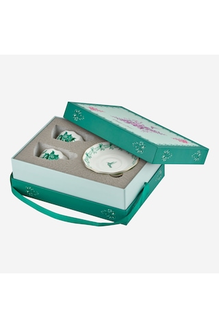 Yeşil Porselen Kahve Fincan Seti 100 Ml