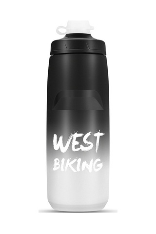 Batı Bisiklet 750ml Bisiklet Su Şişesi Taşınabilir Açık Bisiklet Su Bardağı, Renk: Siyah Gri Degrade Diğer