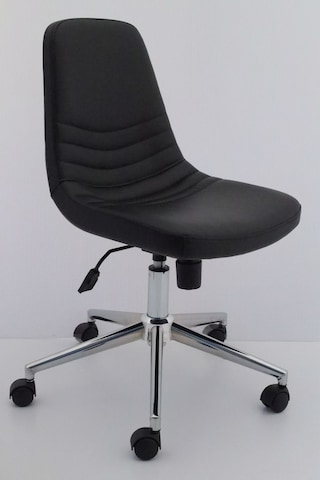 Parker Siyah Deri Ofis Çalışma Sandalyesi