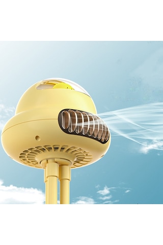 Soulader Usb Şarj Edilebilir Mini Masaüstü Vantilatör Taşınabilir Ahtapot Ayaklı Döner Ve Sallanabilir Fan, Serinletici Kişisel Klima