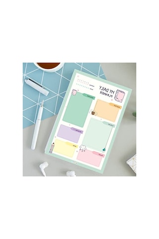 50 Sayfa Tarihsiz Haftalık Planlayıcı Set, Gençler Ve Yetişkinler İçin Açık Gri