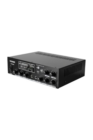 Rose Fr-9200a 120 Watt 2 Zone Mono Trafolu Mağaza Anfisi 2 Mikrofon Girişli Mp3,bluetooth,sd Kart Kumandalı