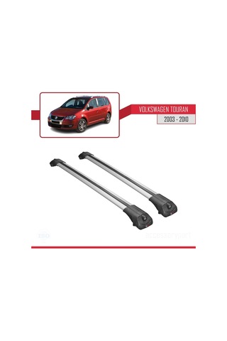 Volkswagen Touran 2003-2010 Arası İle Uyumlu Ace-1 Ara Atkı Tavan Barı Gri