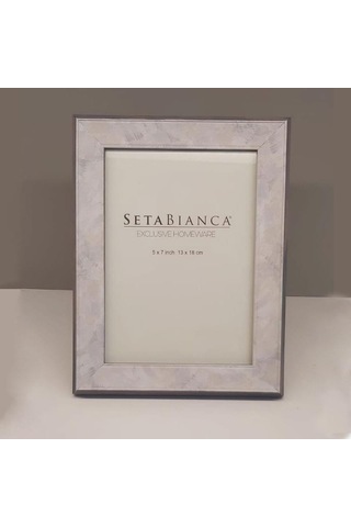 Seta Bianca 13 X 18 Cm Çerçeve Gri Sedef