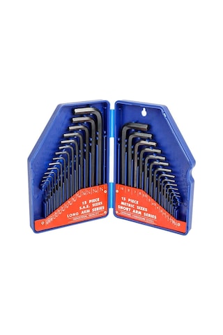 Workpro Wp222018 30 Parça Uzun Boy Cr-v Metrik/inç Profesyonel Allen Anahtar Takımı Fr Wp222018