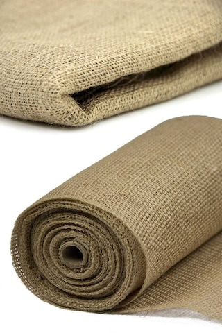 FdayAksesuar Naturel Jüt Kumaş, Kanaviçe, Keten, Hasır Çuval 1 Metre FRDY16083