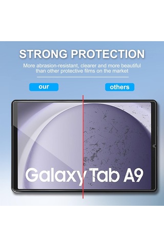 Galaxy Tab A9 Sm-x110 Uyumlu Ekran Koruyucu 8.7 İnç Darbelere Karşı Koruyucu Temperli Cam