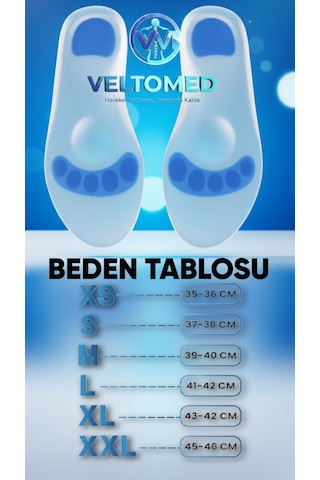 S Bdn Tam Ortopedik Anatomik Silikon Jel Tabanlık Şok Emilimi Ve Topuk   Topuk Dikeni-