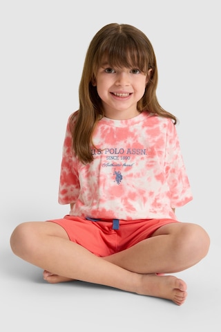 U.s. Polo Assn. Kız Çocuk Mercan Pijama Takım 50326614-vr204 Coral