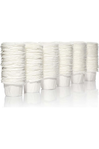 Qingmipy K-kupa Kahve Filtresi, 100 Adet Bardak Şeklinde Kahve Filtre Kağıdı Beyaz