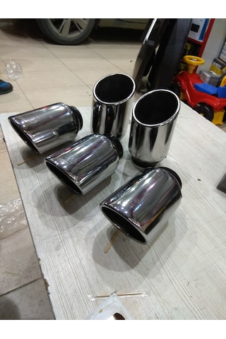 Egzoz Ucu Dışı Paslanmaz Krom 8 Cm 15cm