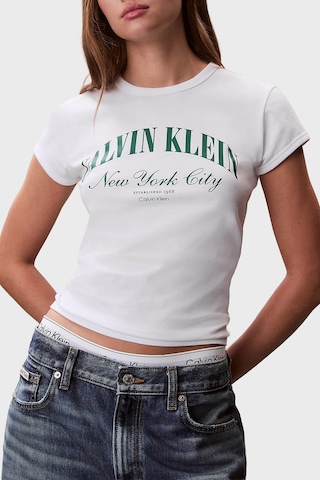 Calvin Klein Bayan T Shirt Lv047f815g Yaf Beyaz