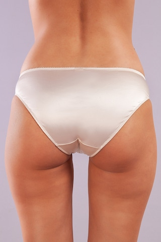 Golshan Giselle Mini Slip, Kadın Güpürlü Saten Ekru Külot Çok Renkli