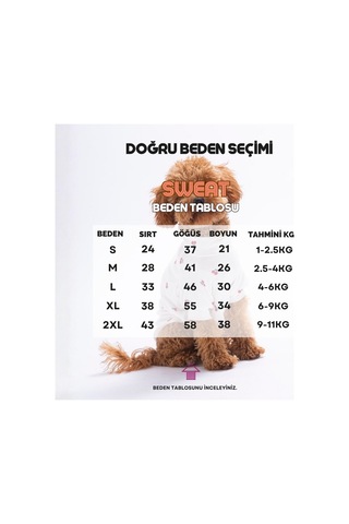 Love Paws Kalp Desenli Kedi Köpek Sweati - Kedi Köpek Kıyafeti-kedi Köpek Sweati