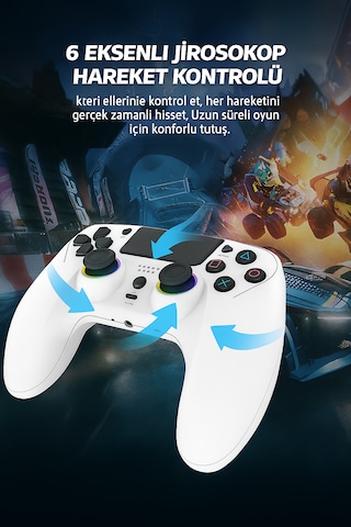 Ps-4 Oyun Kumandası Ps-4/slim/pro/pc /rgb-led/ext/audio Jakı