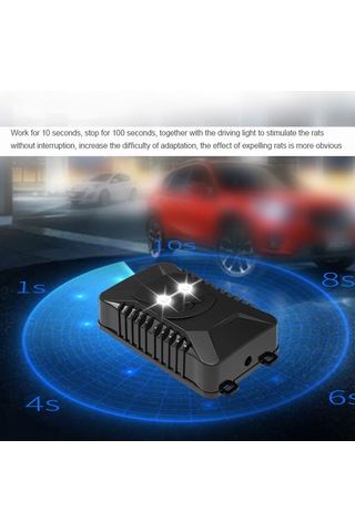 Skycity Araçta Kedi, Fare, Sincap İçin Ultrasonik Uyarıcı - 3 Besleme Seçeneği 12v Araç, Usb, Pil - Siyah Abs Malzeme