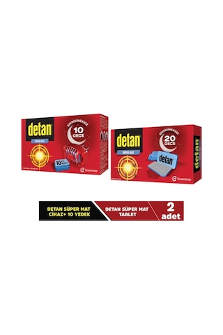Detan Süper Mat Cihaz +10 Yedek + Detan Süper Mat Tablet 20'li