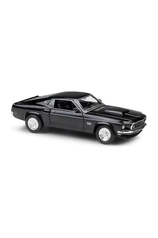Oyuncak Metal Model Araba 1/36 Çek Bırak Siyah 1969 Ford Mustang