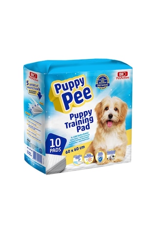 Bio Petactive Puppy Training Yapışkan Bantlı Köpek Çiş Pedi 60 x 60 CM 10'lu