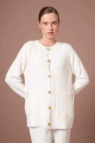 Ftz Women Kadın Angora Hırka Ekru 25259 Ekru
