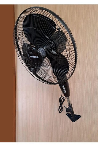 Ayrex Depolife Duvar Montajlı Hava Vantilatörü 3 Kademe Hız Ayarlı Pervane Sağ Sol Dönme 45w Siyah Renk
