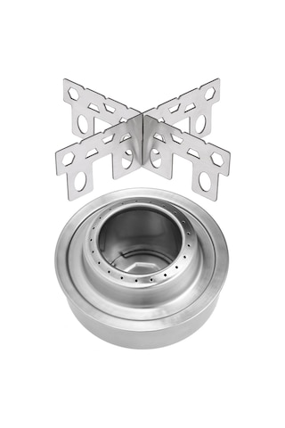 Dianziye Hafif Paslanmaz Çelik Kamp Ocağı Seti - Taşınabilir Ve Dayanıklı Gümüş