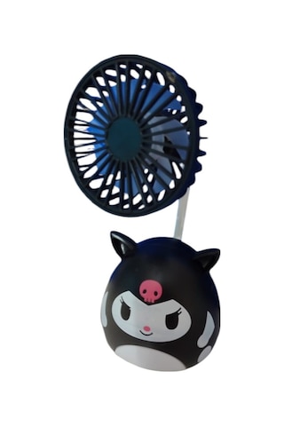 Kuromi Figürlü Mini Masaüstü Usb Fan Taşınabilir Tasarım Hediyelik Eşya Doğum Günü