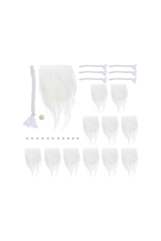 1 Set Dekoratif Cüce Sakal Örgüsü Kendin Yap Yapay Cüce Yapımı Malzemesi Kendin Yap Malzemeleribeyaz