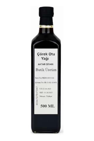 Aktar Diyarı Çörek Otu Yağı 500 ML