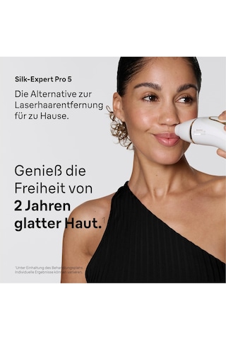 Braun Akıllı Ipl Cihazları Silk Expert Pro 5 Ev İçin Profesyonel Kalıcı Lazer Epilasyon, Almanya'da Tasarlandı Dahil. Çanta, Venus Tıraş Makinesi, 3 Ek Parçalı Pl5321, Beyaz/altın