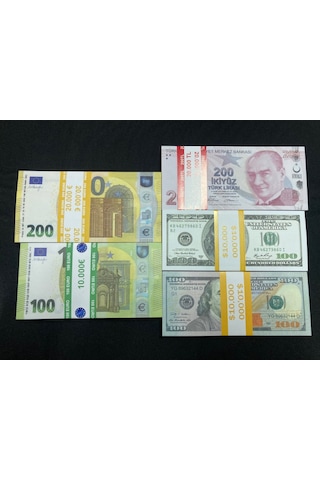 500 Adet Karışık Geçersiz Düğün Para Euro Dolat Tl Dizi Film Ti