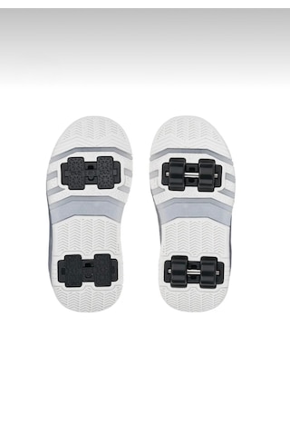 Majhi Rocky Patenli Çocuk Ortopedik Işıklı Tekerlekli Patenli Spor Kaykay 4 Tekerli Ayakkabı Mor