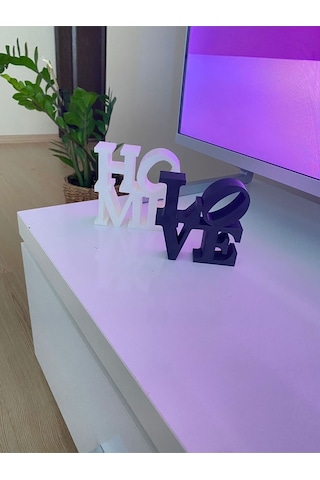 İkili Dekoratif Home Love Biblo, İkili Set Masaüstü Dekor