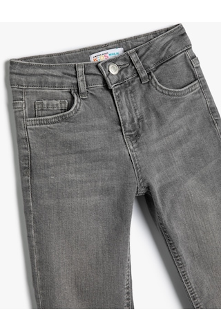 Koton Rahat Bol Kesim Kot Pantolon- Regular Jean Gri 4skb40017td 4SKB40017TDGRY Gri