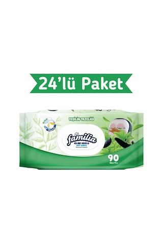 Familia Yeşilin Tazeliği Islak Havlu Mendil 90x24 2160 Yaprak