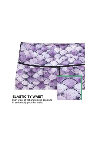 Paıyıge Yoga Pantolon Kadın Baskılı Balık Pulu Hk54