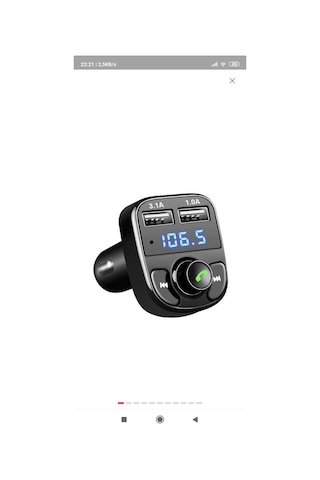 Bluetooth 4.0 Araç Kiti Carx8 Fm Transmitter Micro Sd Usb Girişli