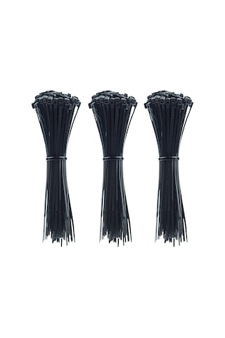 Gwest Siyah Kablo Bağı Plastik Cırt Kelepçe 3.6x200mm 100 Adet Siyah 3.6x200 Mm