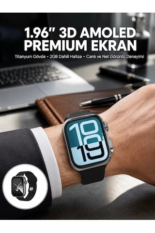 Rs12 Pro+ 2025 Serisi Özel Üretim Full Ekranlı Akıllı Saat Nabız Ve Uyku Takibi Bluetooth Arama Güçlü Batarya