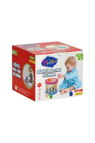 Playwood Eğitici Ahşap Silindir Bultak