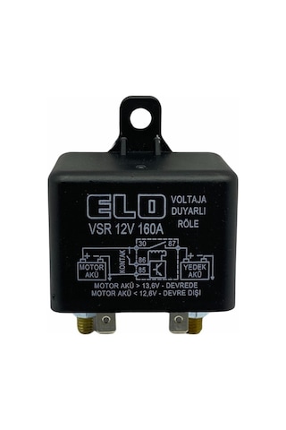 Elo 12V Akü Ayırıcı Vsr Röle 160 A Voltaja Duyarlı Su Geçirmez N11.1279