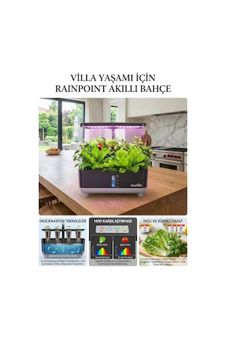 Hydroponic Bitki Büyütme Sistemi Gri