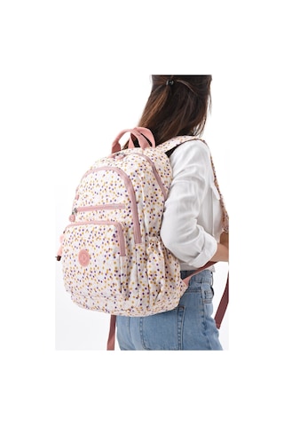 8861 Unisex Klınkır Maymunlu Günlük Ve Okul Sırt Çantası Pembe