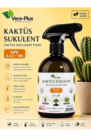 Mf Botanik Vera Plus Kaktüs Sukulent Besini Yaprak Gübresi 500 ML