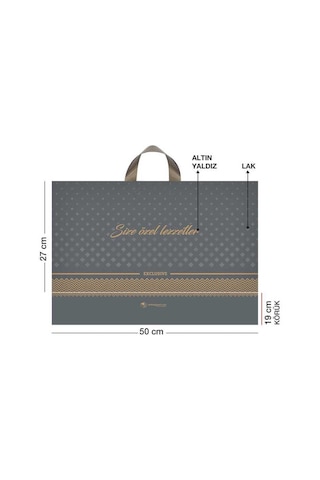 Tatlı Poşeti Kulplu 1000 Gr 50X27 Cm - 50 Adet N11.1132