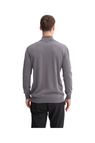 Cazador Slim Fit Pamuk Kumaş Basic Yarım Balıkçı Kazak Antrasit