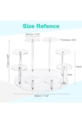 Cbtx Yx034 Akrilik Cupcake Raf Karikatür Kek Standı Şeffaf