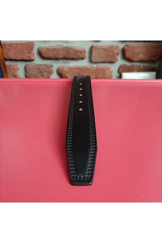 Erkek Siyah Hakiki Deri Vejetal Dana Derisi Kemer Gvn-0052 - 4 CM Siyah