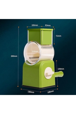 Dancemonkey Cbtx 3'ü 1 Arada Siklon Ev Sebze Doğrayıcı El Krank Silindiri Çok Fonksiyonlu Parçalayıcı Tavus Kuşu Mavisi Mavi